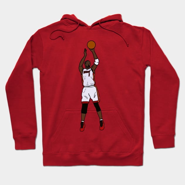 Chris Bosh Jumpshot - Miami Heat Hoodie by xavierjfong